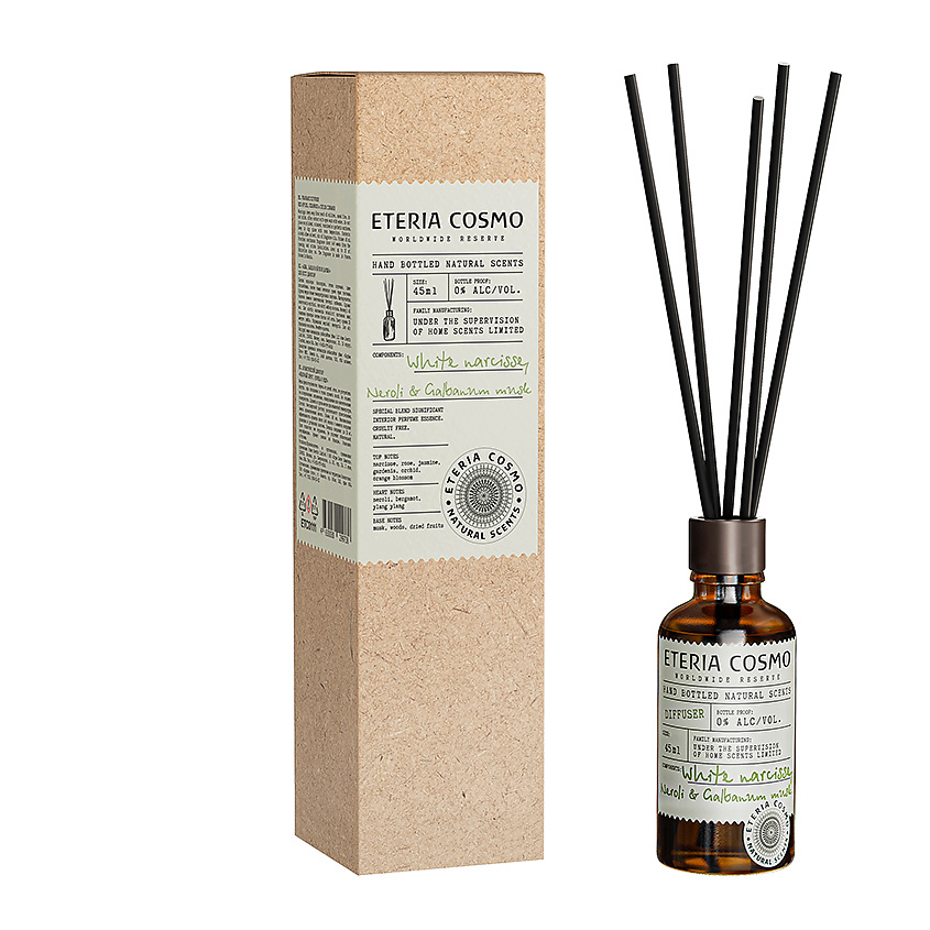 Изображение товара ETERIA COSMO Ароматический диффузор Нарцисс нероли и мускус, 45 мл