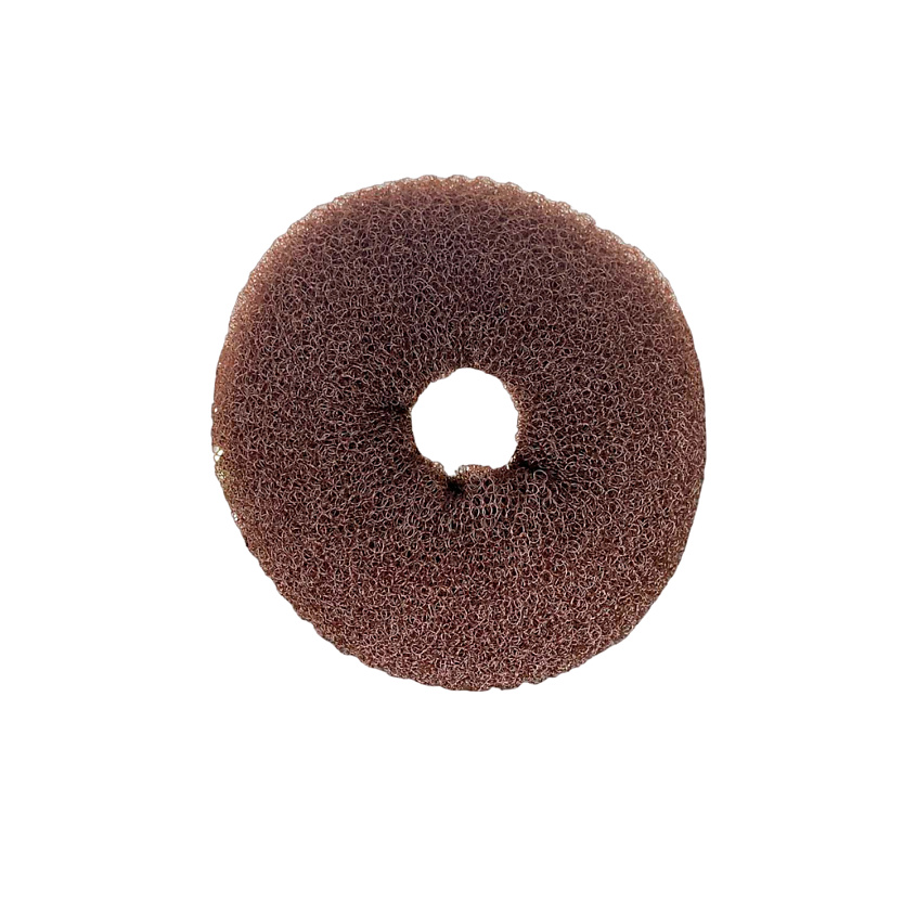 Изображение товара МЕЛОНПРО Валик для причесок сетка 14 см коричневый для объемных укладок