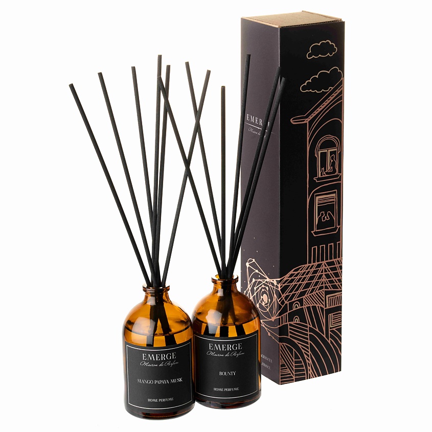 Изображение товара EMERGE Набор 2 диффузора ароматических (Манго-Папайя, Баунти), 2 шт