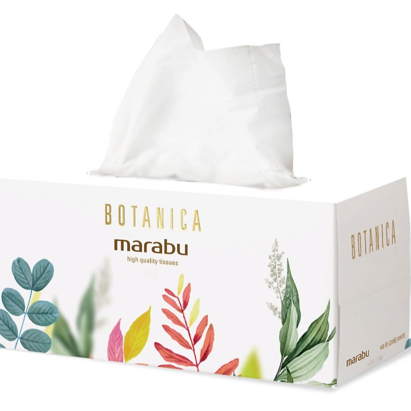 Изображение товара Многоразовые салфетки MARABU 220 шт двухслойные в коробке для гигиены и ухода