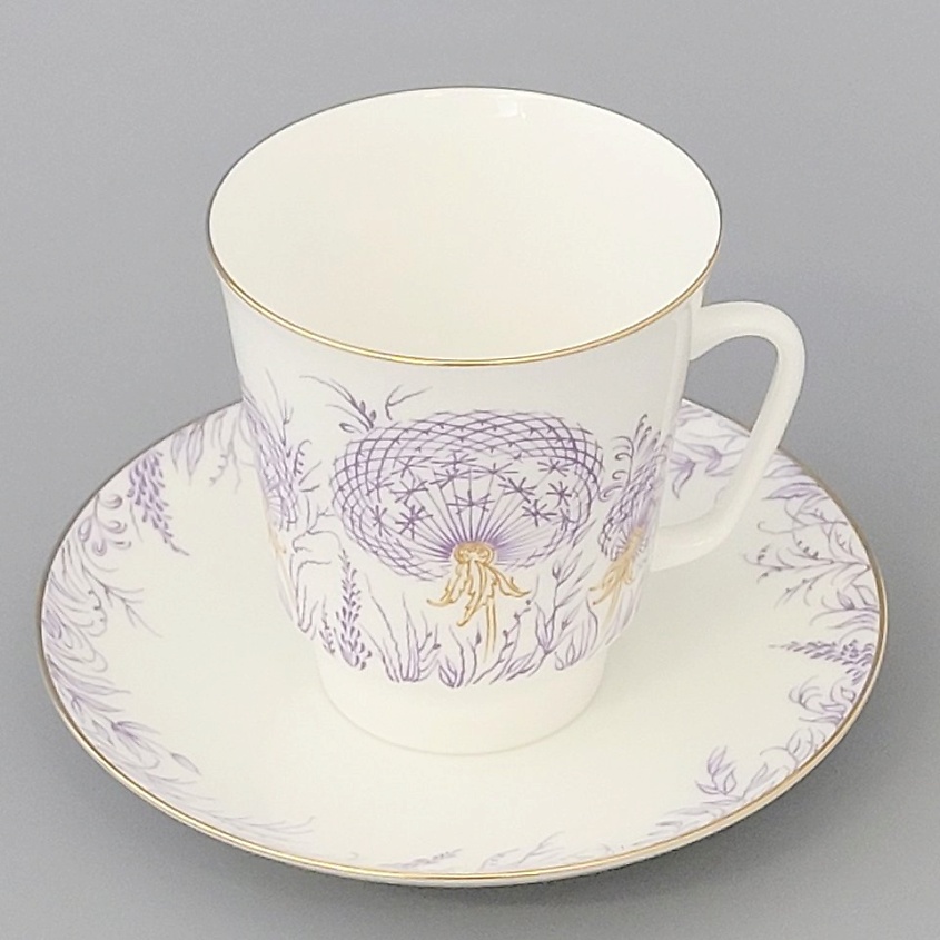 Изображение товара ИМПЕРАТОРСКИЙ ФАРФОРОВЫЙ ЗАВОД Чашка с блюдцем кофейная "Одуванчик", 1 шт.