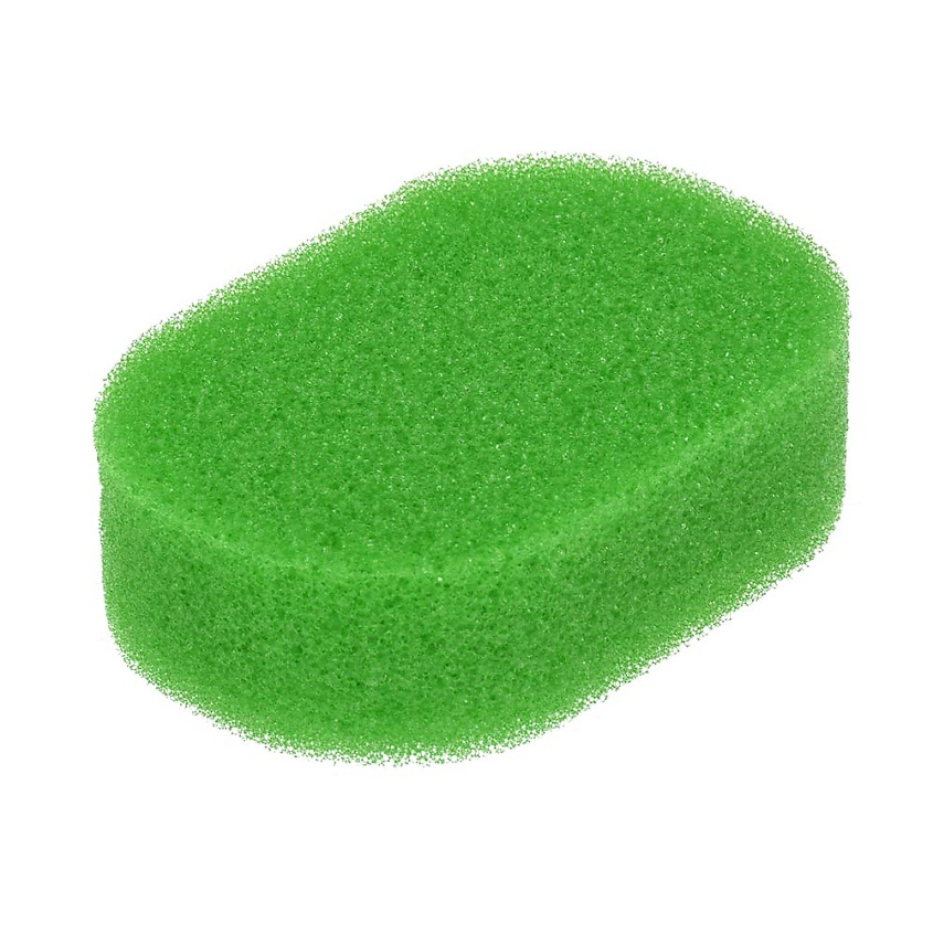 Изображение товара БАННЫЕ ШТУЧКИ Мочалка из поролона, массажная, овальная, "Антицеллюлит", 14х9,5х4 см, hard, Зеленый