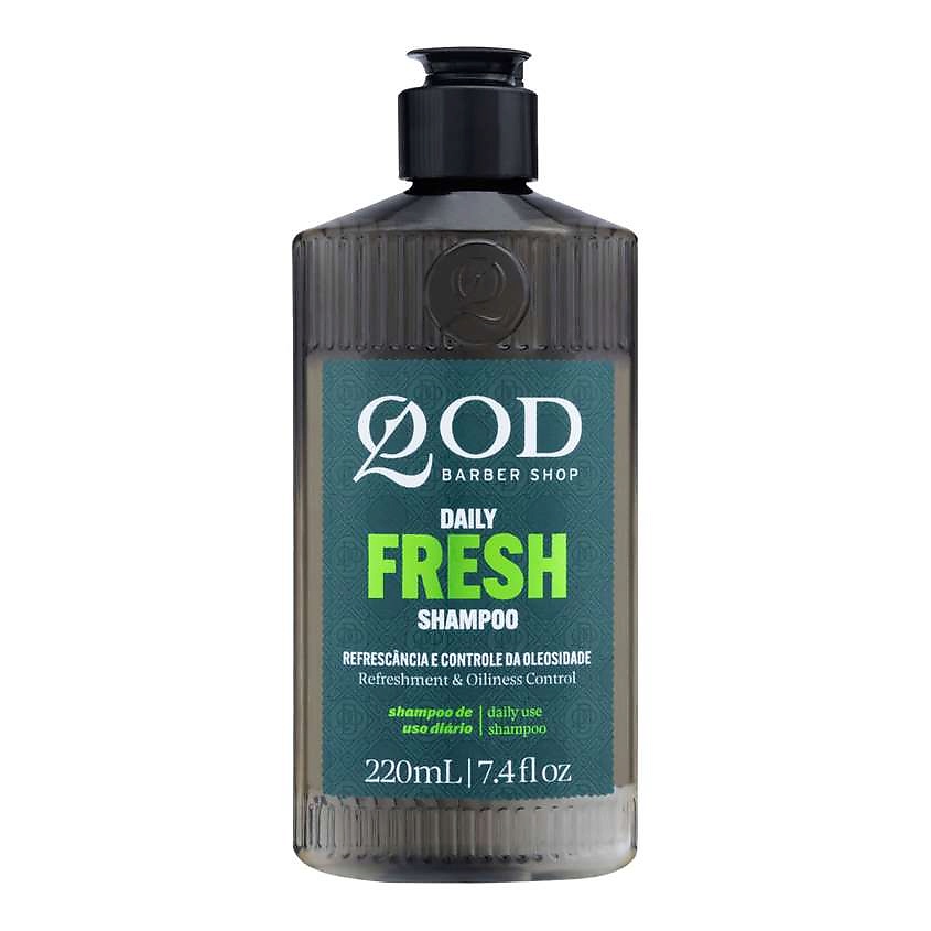 Изображение товара QOD BARBER SHOP Шампунь с ментолом для ежедневного применения Daily Fresh Shampoo, 220 мл