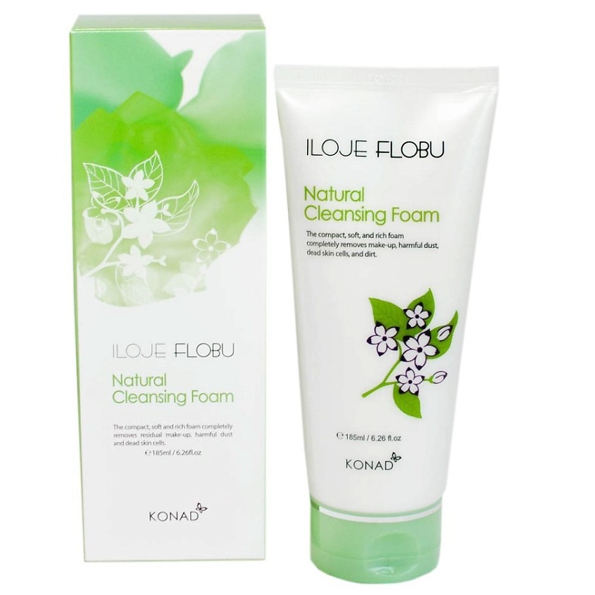 Изображение товара KONAD ILOJE Flobu Natural Foam Cleansing Очищающая и увлажняющая пенка для лица, 185 мл