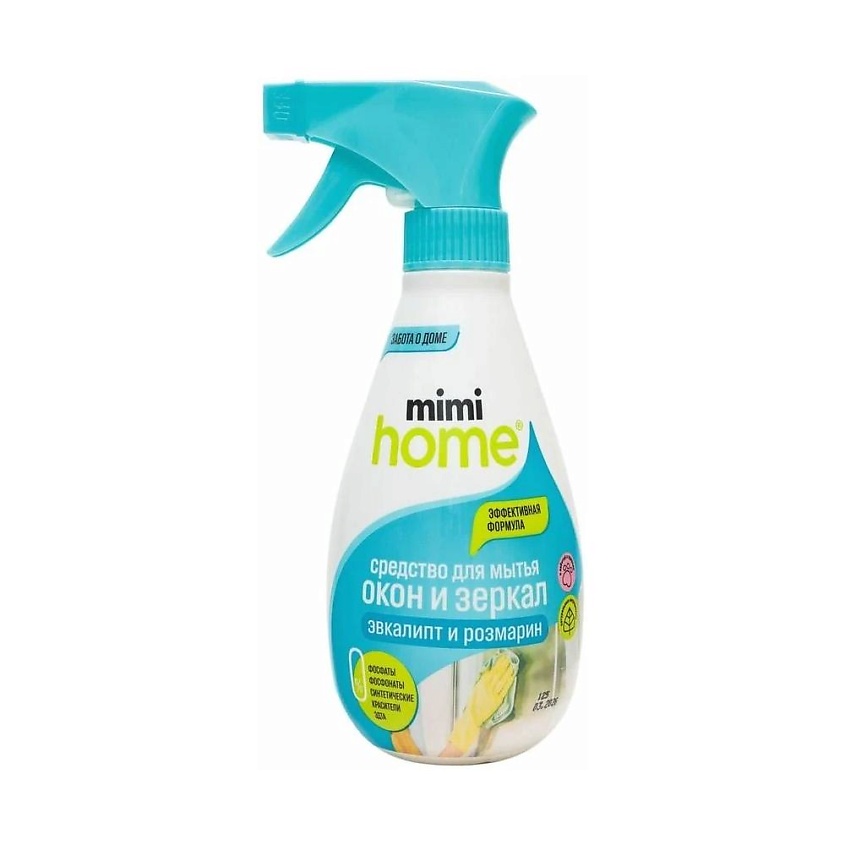 Изображение товара MIMI HOME Средство для мытья окон и зеркал "Эвкалипт и розмарин", 370 мл