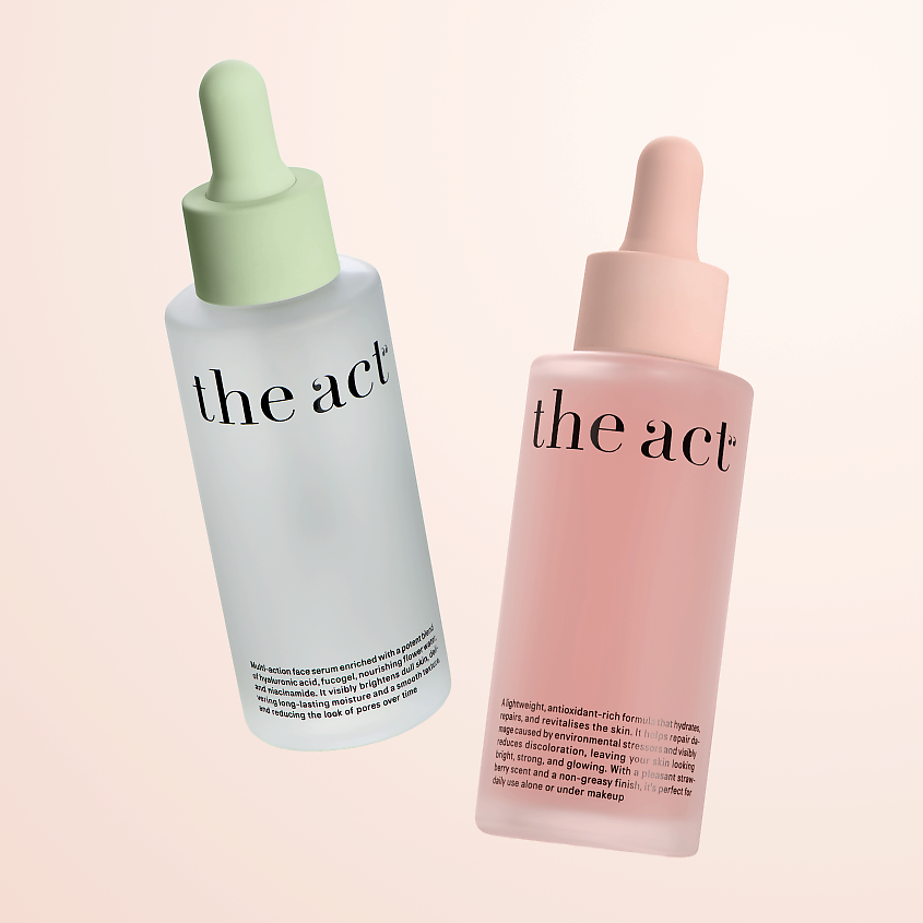 Изображение товара THE ACT Набор сыворотки для лица увлажняющая и для сияния кожи, 2 шт х 50 мл