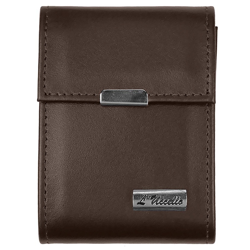 Изображение товара L'UCCELLO Кардхолдер из натуральной кожи, Цвет: Коричневый; размер: 11x8x2