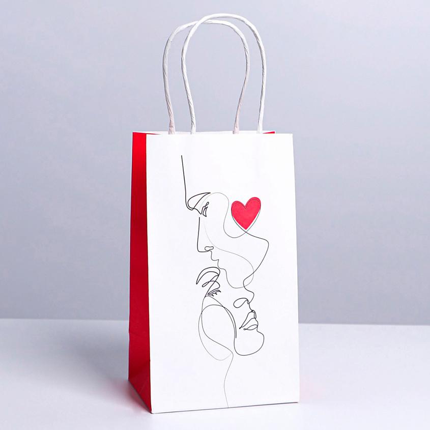 Изображение товара ДАРИТЕ СЧАСТЬЕ Пакет подарочный крафтовый «Love», 1 шт.