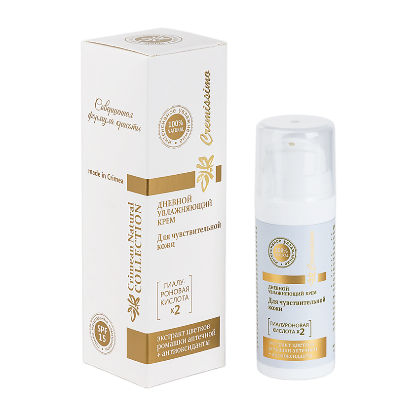 Изображение товара КРЫМСКАЯ НАТУРАЛЬНАЯ КОЛЛЕКЦИЯ Крем для лица дневной увлажняющий для Чувствительной кожи, 30 мл