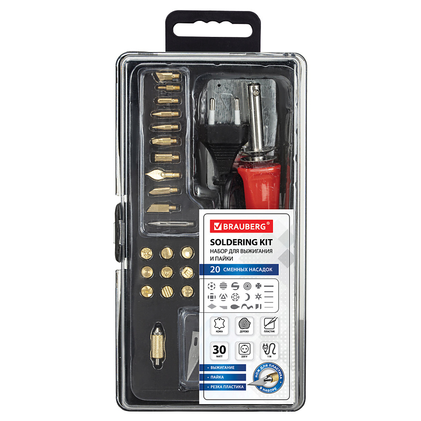 Изображение товара Набор для выжигания и пайки BRAUBERG 21 предмет для творчества