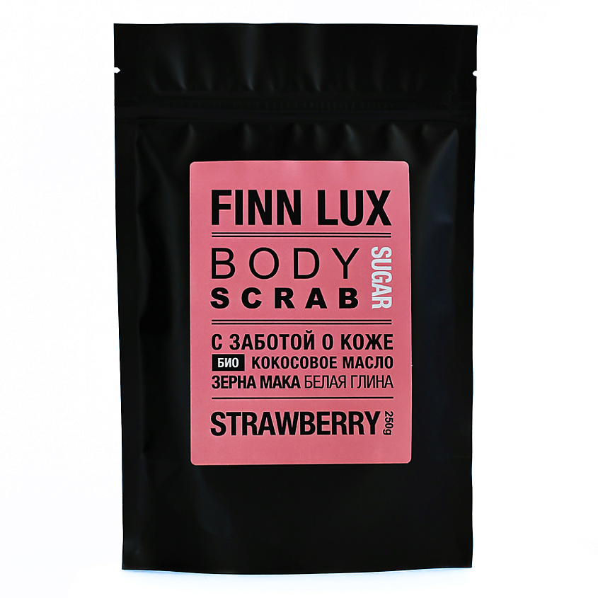 Изображение товара FINNLUX СКРАБ антицеллюлитный для тела с сахаром "Strawberry cream+sugar", 250 g