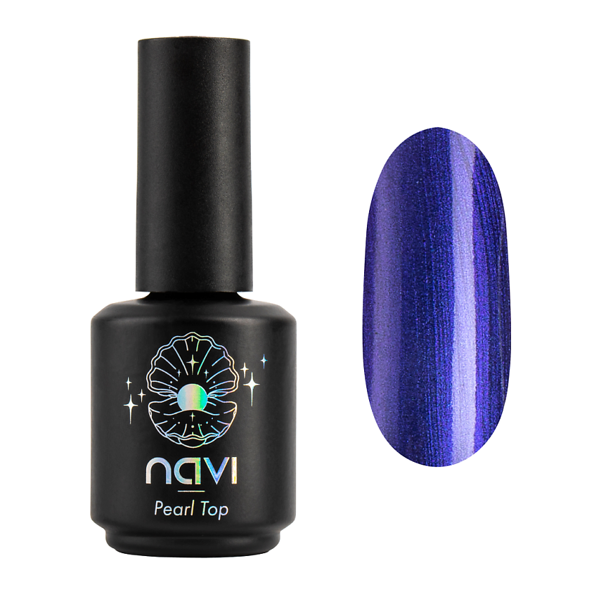 Изображение товара NAVI Топ для ногтей с эффектом жемчужной втирки Pearl top, 1 шт.сиреневый