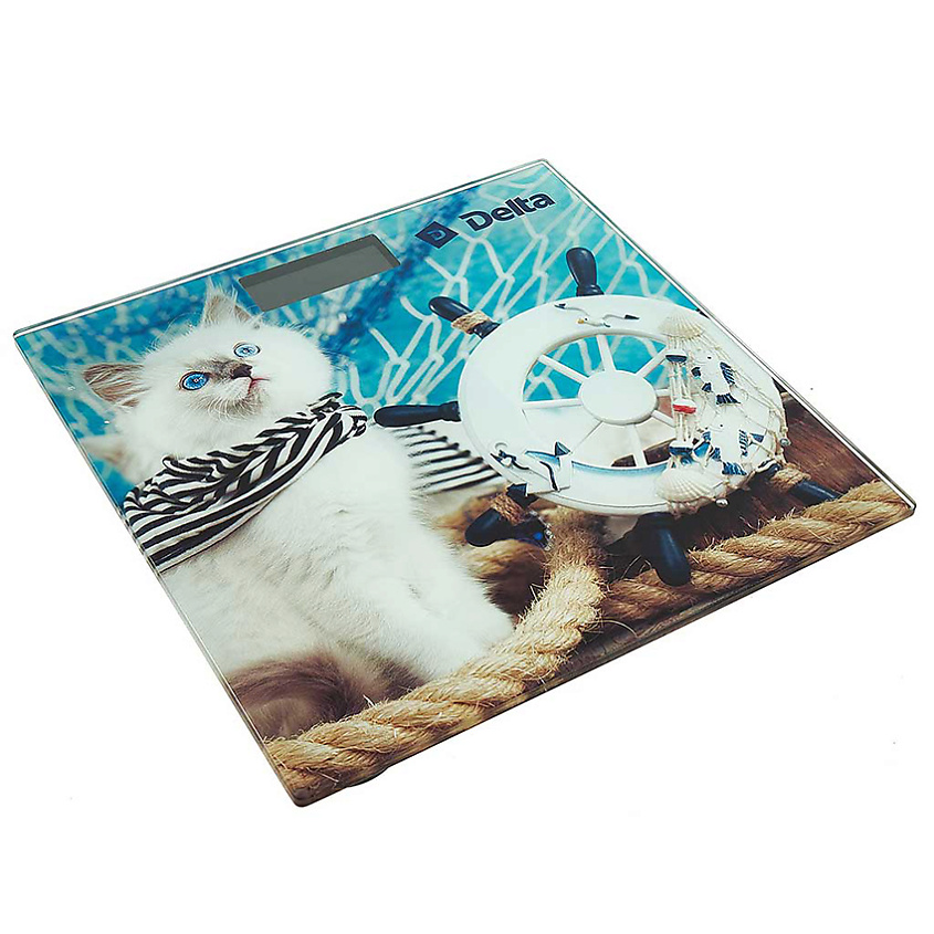 Изображение товара DELTA Весы напольные электронные D-9301 "Кот моряк", 1 шт