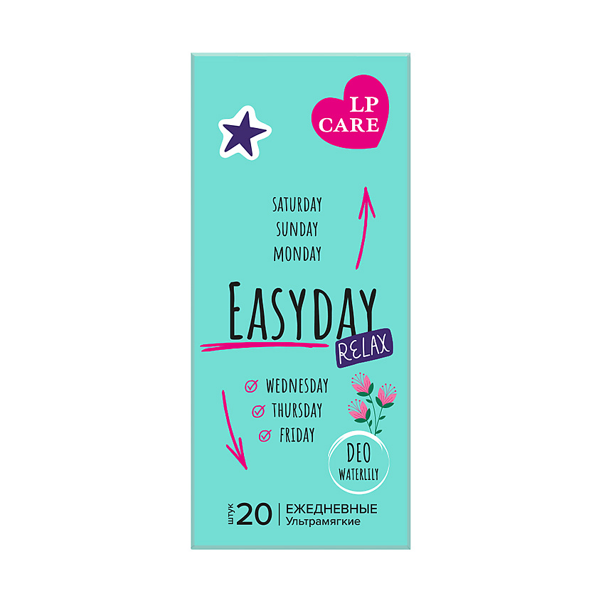 Изображение товара LP CARE Прокладки ежедневные DEO WATERLILY, 20 шт.