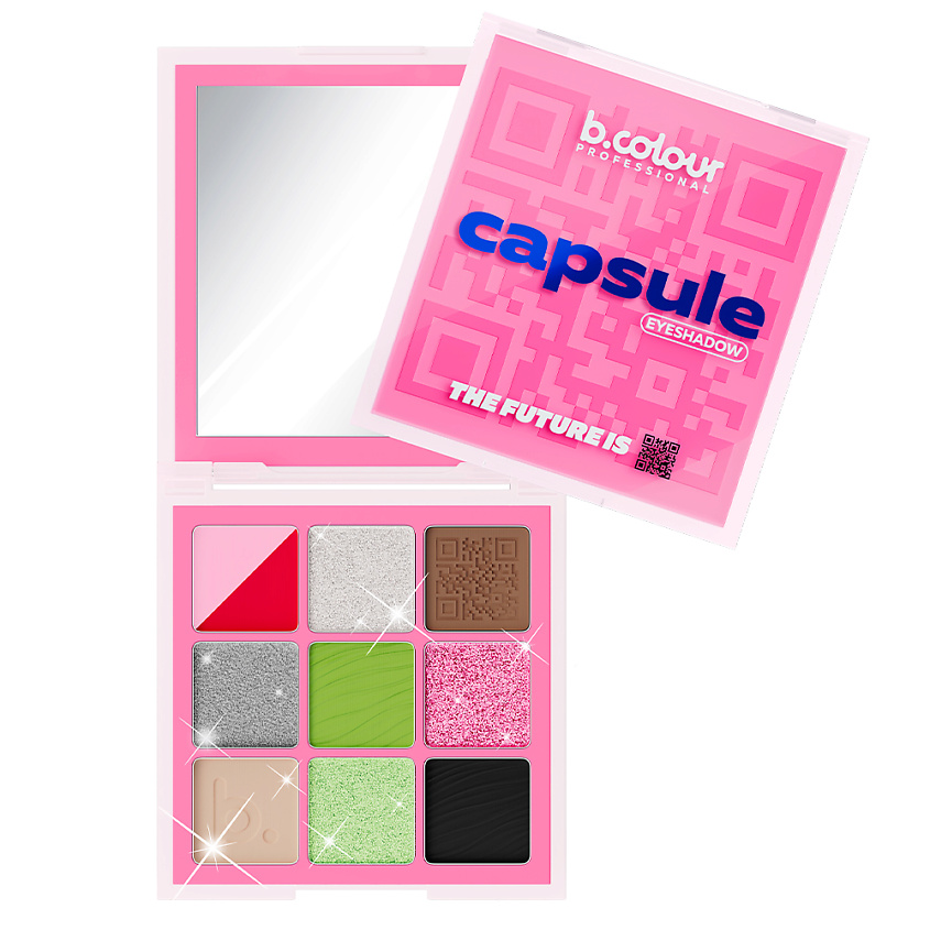Изображение товара B.COLOUR PROFESSIONAL Тени для век палетка: матовые, блестящие CAPSULE, 04 Tomorrowland
