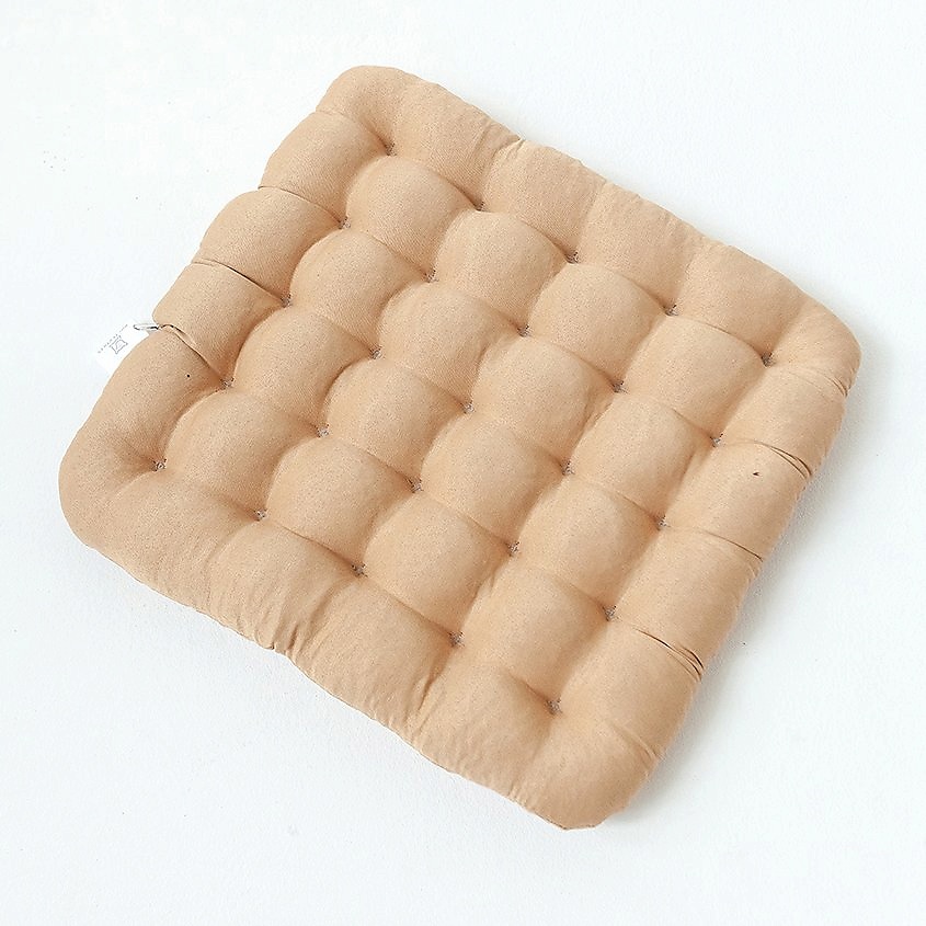 Изображение товара BIO TEXTILES Подушка для йоги, цвет: Бежевый, срок годности 5 лет (срок службы - 2 года). Размер 40*40.