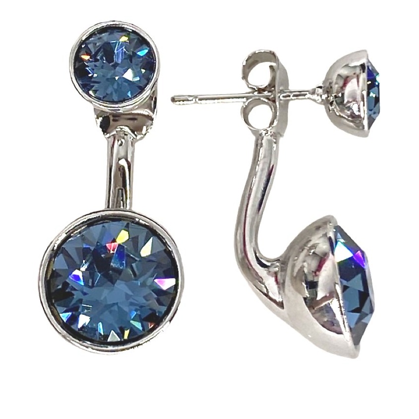 Изображение товара AMANTE CRYSTAL Серьги Assol 2 в 1 Голубой