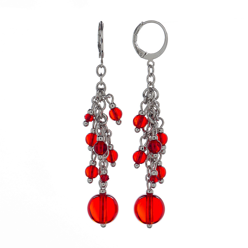 Изображение товара LANZEROTTI Серьги Crespino с кристаллами и стеклянными бусинами, 1 шт