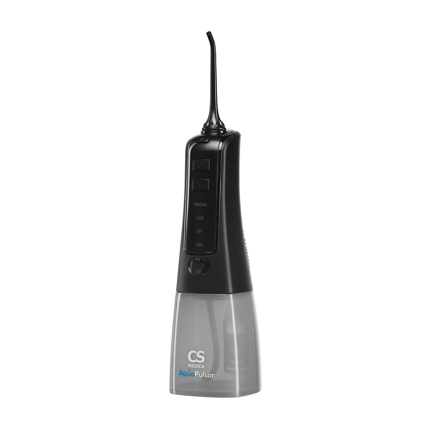 Изображение товара Ирригатор CS MEDICA AquaPulsar CS-8 Elite Aurora черный с 6 насадками и USB зарядкой