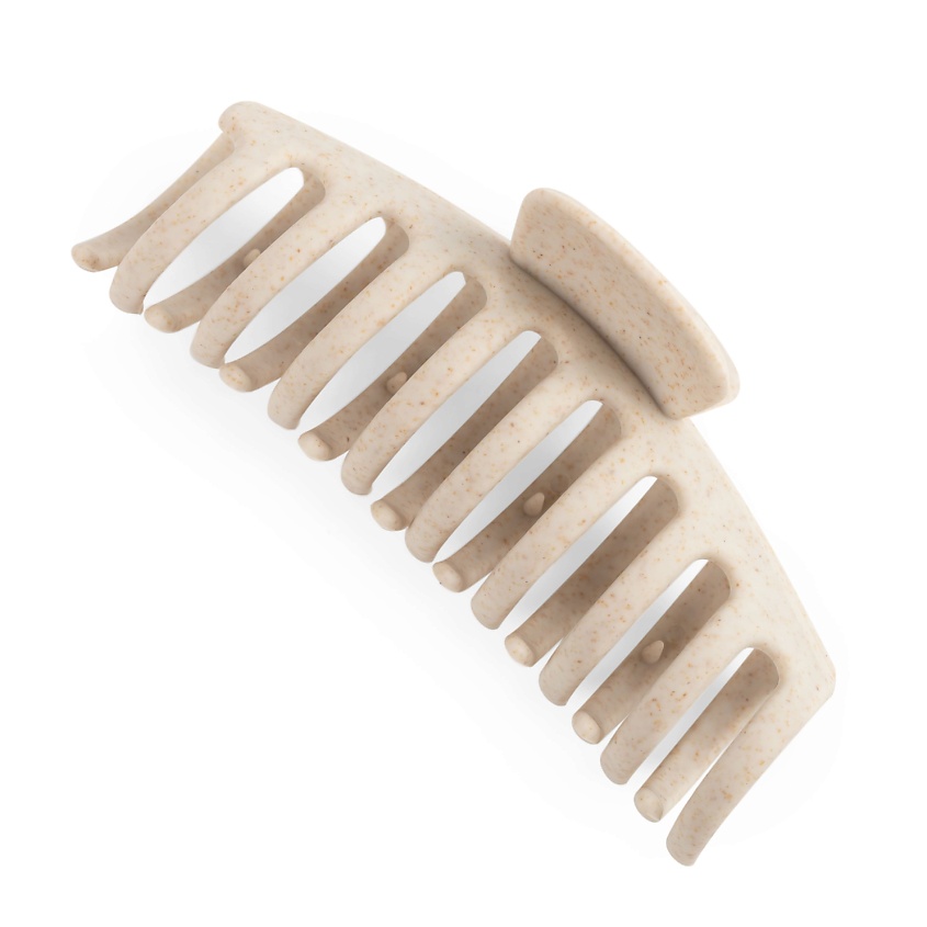 Изображение товара Большая экологичная заколка краб для волос KOSMOSHTUCHKI БИО Бежевый