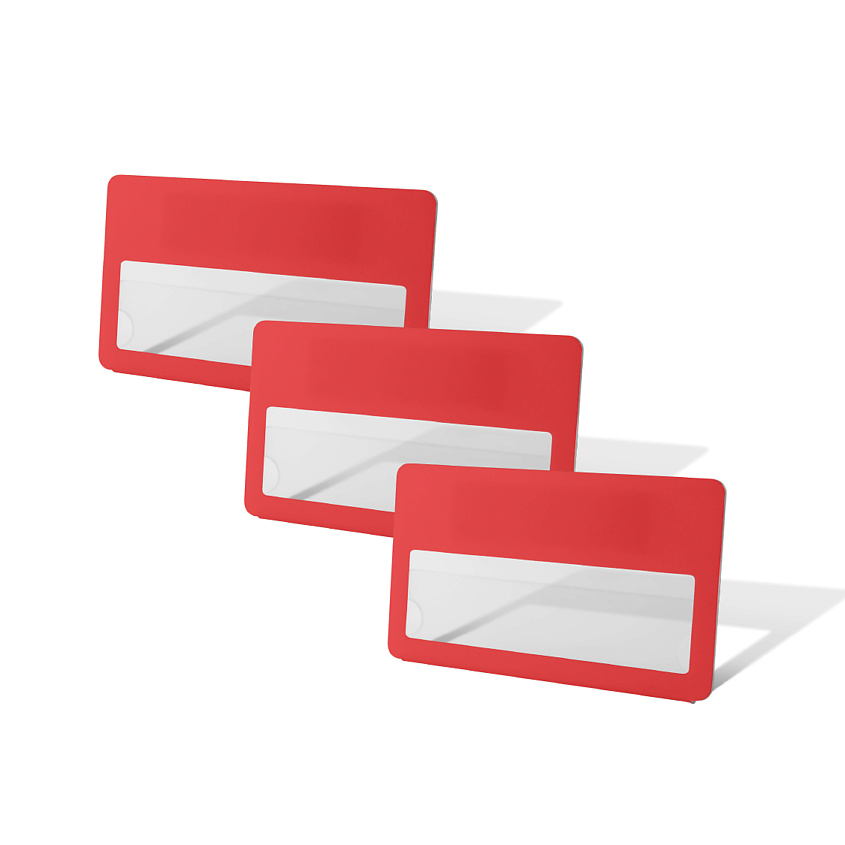 Изображение товара FLEXPOCKET Бейдж пластиковый с окном, на магните, Красный