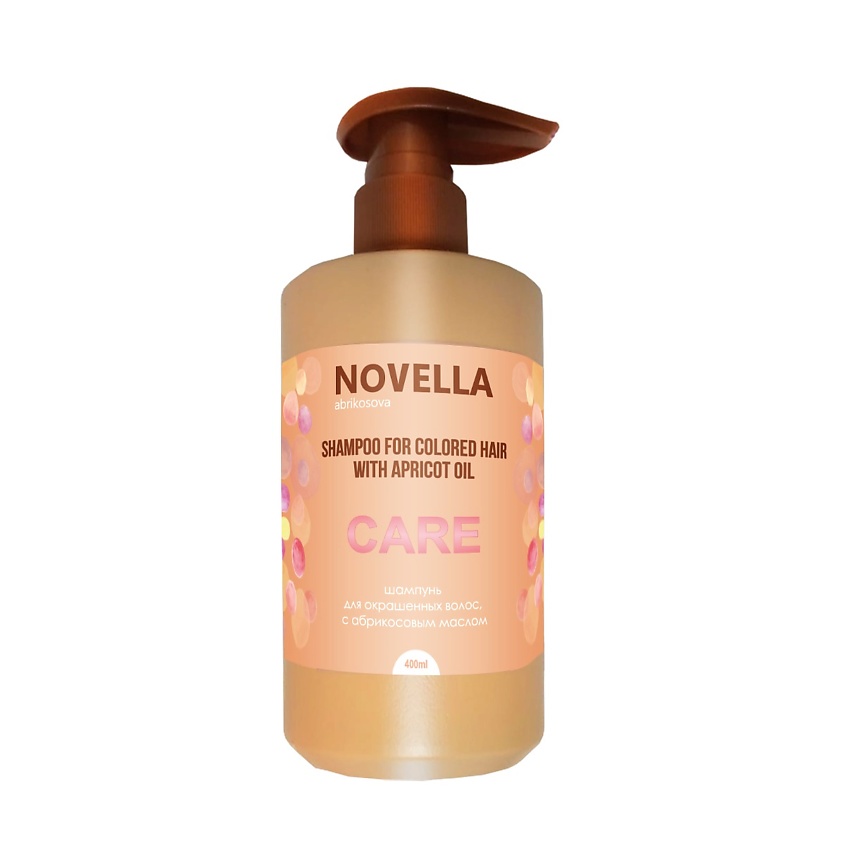 Изображение товара NOVELLA ABRIKOSOVA Шампунь для окрашенных волос, с абрикосовым маслом, 400мл