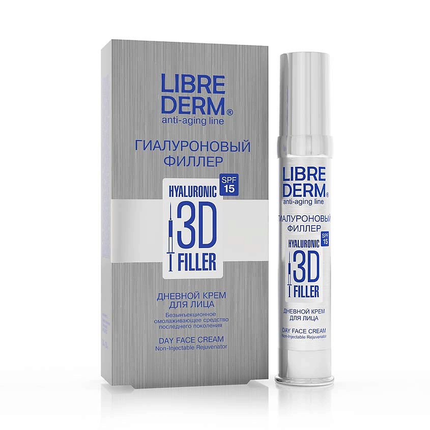 Изображение товара LIBREDERM Крем для лица дневной гиалуроновый SPF 15 Hyaluronic 3d Filler Day Face Cream, 30 мл