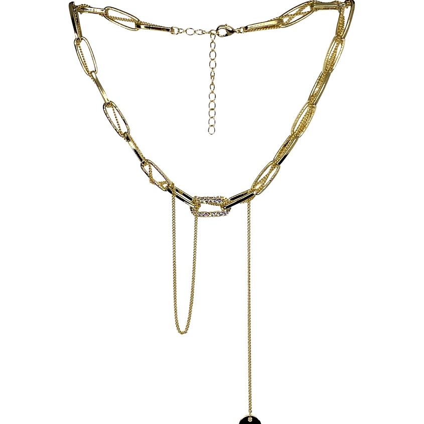 Изображение товара AMANTE CRYSTAL Колье Цепь Lux, Золотой