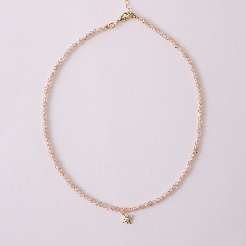 Изображение товара VELTOM Чокер из цирконов оранжевый, Оранжевый