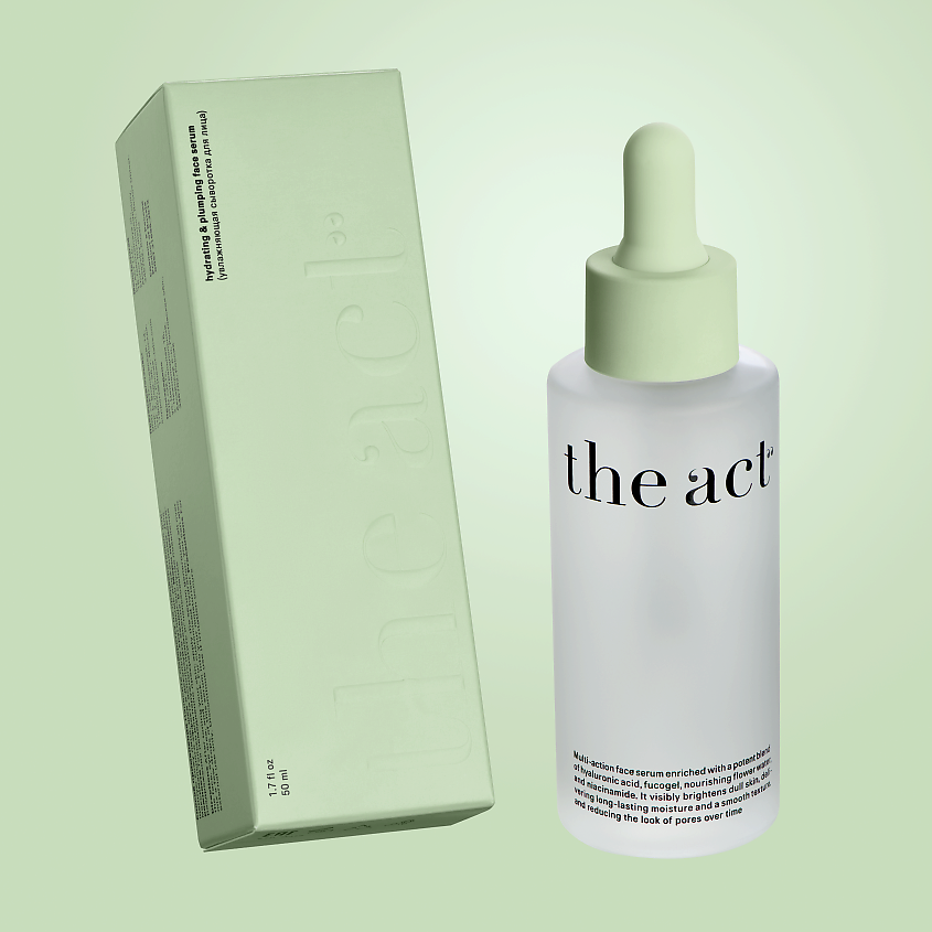 Изображение товара THE ACT Сыворотка увлажняющая с гиалуроновой кислотой и витамином С, 50 мл