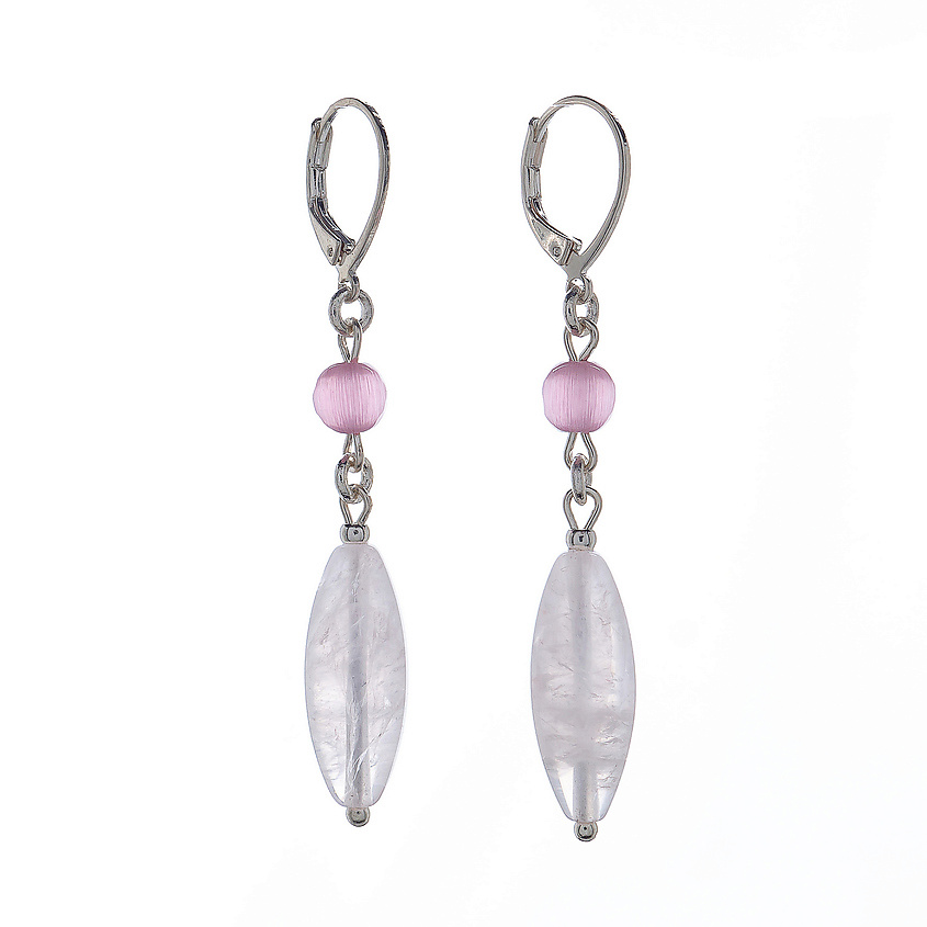 Изображение товара LANZEROTTI Серьги, Monroe, розовый кварц, кошачий глаз, LZ-23.07-265