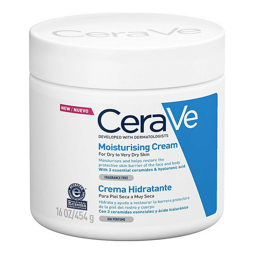 Изображение товара CERAVE Увлажняющий крем для очень сухой кожи Moisturizing Cream Dry to Very Dry Skin, 454 мл