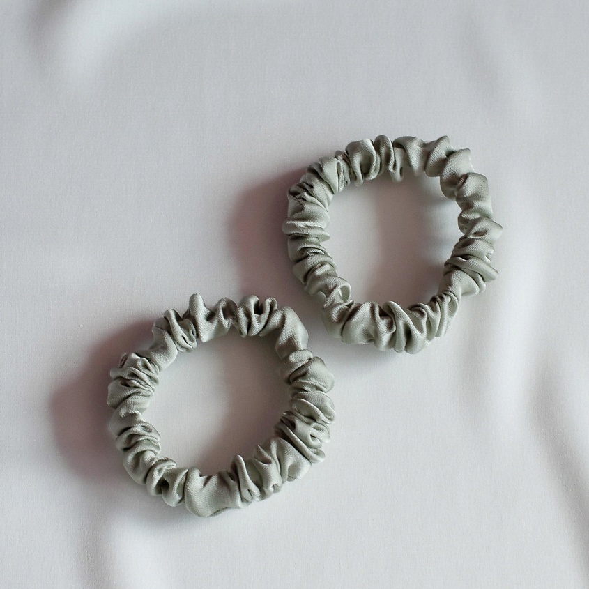 Изображение товара 8 HORAS OF SILK Набор из 2 узких детских резинок из искусственного шелка, Grey