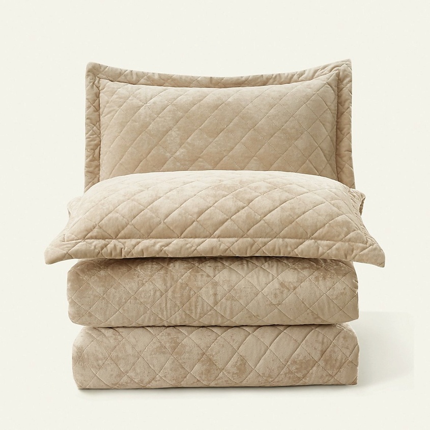 Изображение товара ARYA HOME COLLECTION Покрывало бархатное Valentine, Бежевый