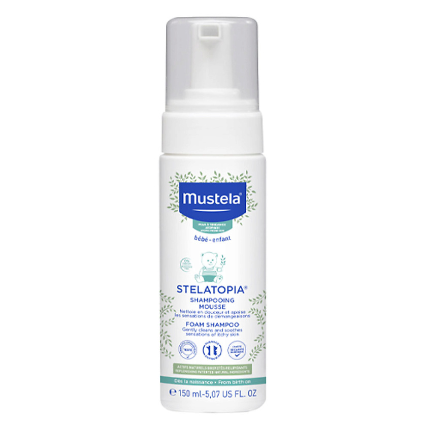 Изображение товара MUSTELA Гиполлергенный шампунь-мусс Stelatopia Foam Shampoo для чувствительной кожи, 150 мл