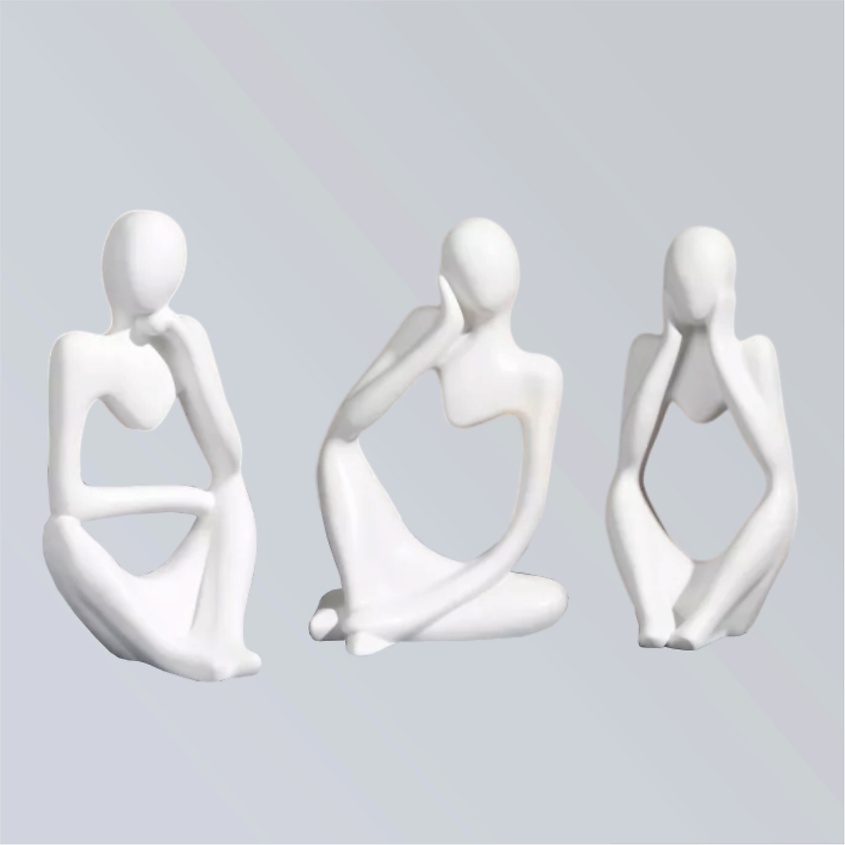 Изображение товара SHE STYLE Статуэтка из гипса Мыслители для декора дома, 1 шт