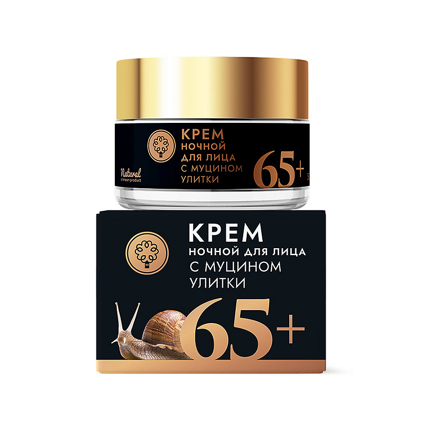 Изображение товара ДОМ ПРИРОДЫ КРЫМСКАЯ МАНУФАКТУРА Крем для лица с муцином улитки ночной 65+, 50 г