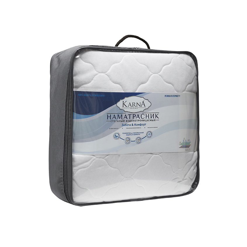 Изображение товара KARNA Наматрасник "Забота&Комфорт" 80х200 с резинкой по периметру, 1 шт.