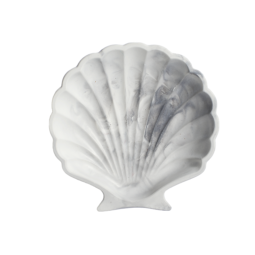 Изображение товара ROKKYHOME Подставка декоративная Ракушка, Цвет: серый мрамор