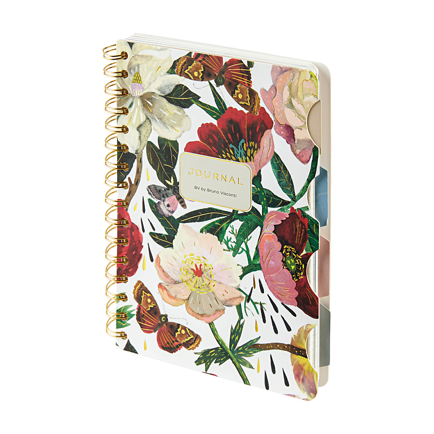 Изображение товара BRUNO VISCONTI Записная книжка А5 с разделителями "ПИОНЫ", Мультиколор