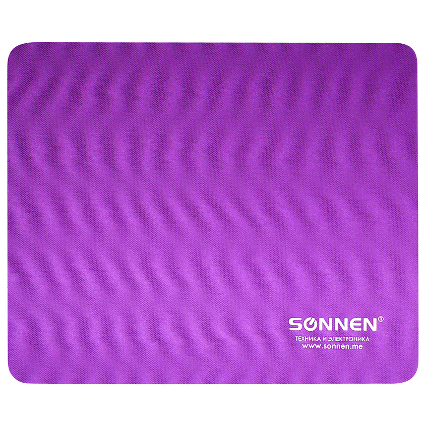 Изображение товара Коврик для мыши SONNEN PURPLE 220x180x3 мм для оптических и лазерных устройств