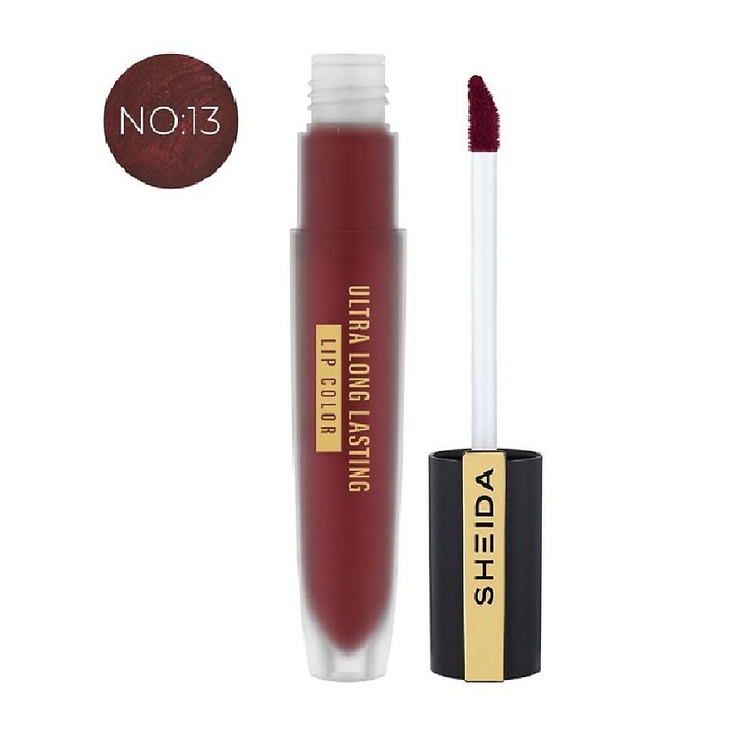 Изображение товара SHEIDA Водостойкая жидкая помада для губ, теино-бордовый,пастельно-коричневый