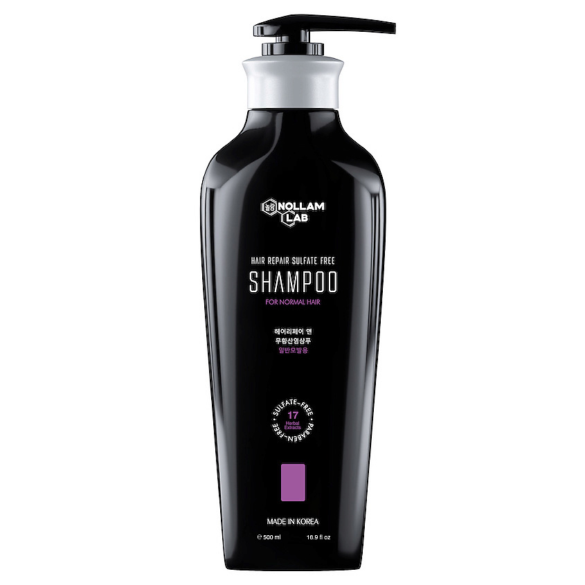 Изображение товара NOLLAM LAB Восстанавливающий бессульфатный шампунь для нормальных волос, 500 мл
