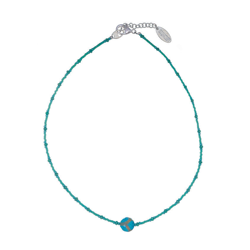 Изображение товара LANZEROTTI Колье, Коллекция Atlantide, с агатом и кристаллом, Голубой