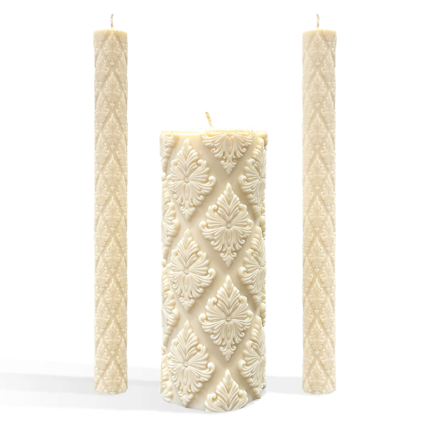 Изображение товара СВЕЧИ В ДОМ Набор свечей Свадебные свечи Ромб, 800 г