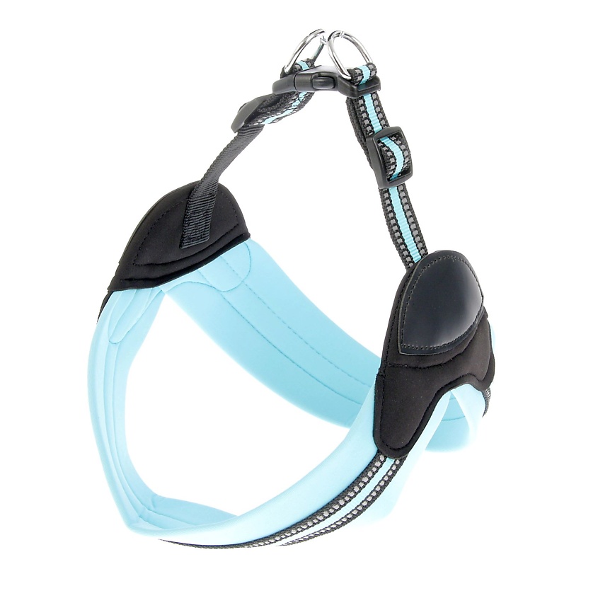 Изображение товара ПИЖОН Шлейка супермягкая со светоотражающей прошивкой 62-69 см голубая