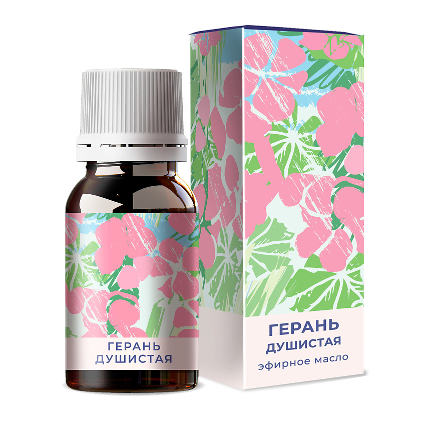 Изображение товара Эфирное масло герани душистой ONLYOIL 10 мл натуральное ароматерапия уход за кожей и волосами