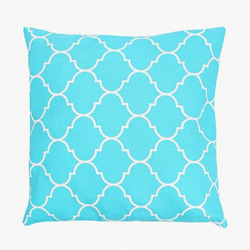 Изображение товара Наволочка декоративная LA PEONIA голубая 40х40 или 45х45 см хлопок двусторонняя