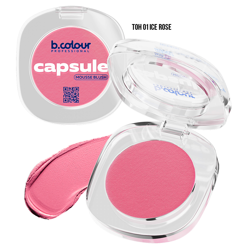 Изображение товара Мультифункциональные кремовые румяна B.COLOUR PROFESSIONAL CAPSULE 01 ICE ROSE