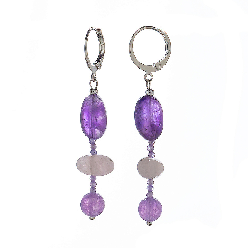 Изображение товара LANZEROTTI Серьги, Monroe, аметист, розовый кварц, морганит, LZ-23.07-263